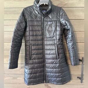 Patagonia Women's Black Quilted Long Puffer Jacket